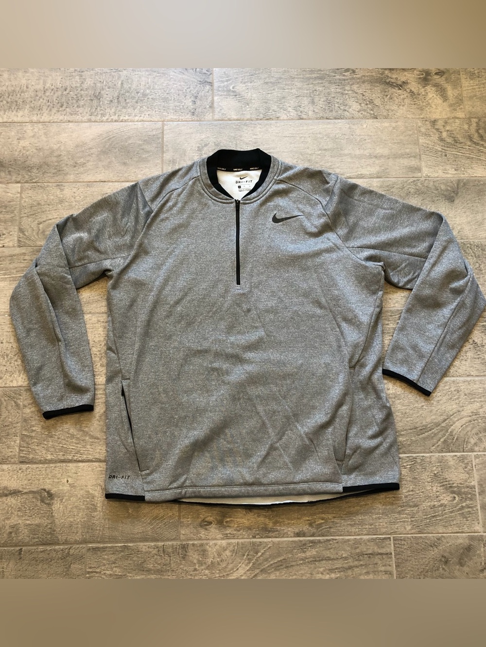 Nike Golf Dri-Fit 1/2 Zip Performance Gray Pullover Sweatshirt Men’s Size XL
